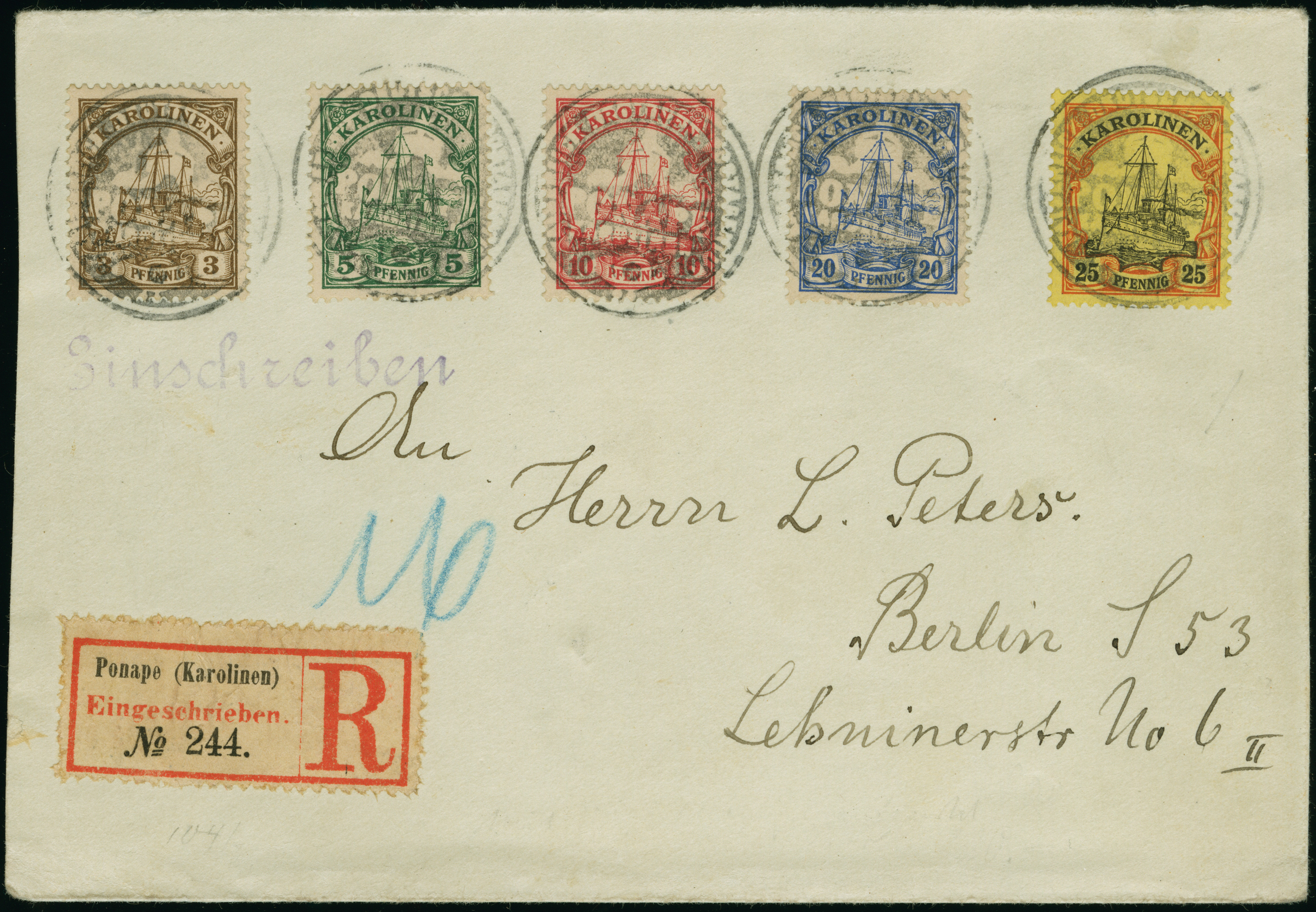 Lot 4568 - caroline islands cancellations - Heinrich Koehler Auktionen Heinrich Köhler 389th Auction - Day 5 - German Foreign Post Offices and Colonies, German Foreign Post Offices and Colonies – The Nikolaus Krings Collection Lot 4568 - caroline islands cancellations - Heinrich Koehler Auktionen Heinrich Köhler 389th Auction - Day 5 - German Foreign Post Offices and Colonies, German Foreign Post Offices and Colonies – The Nikolaus Krings Collection