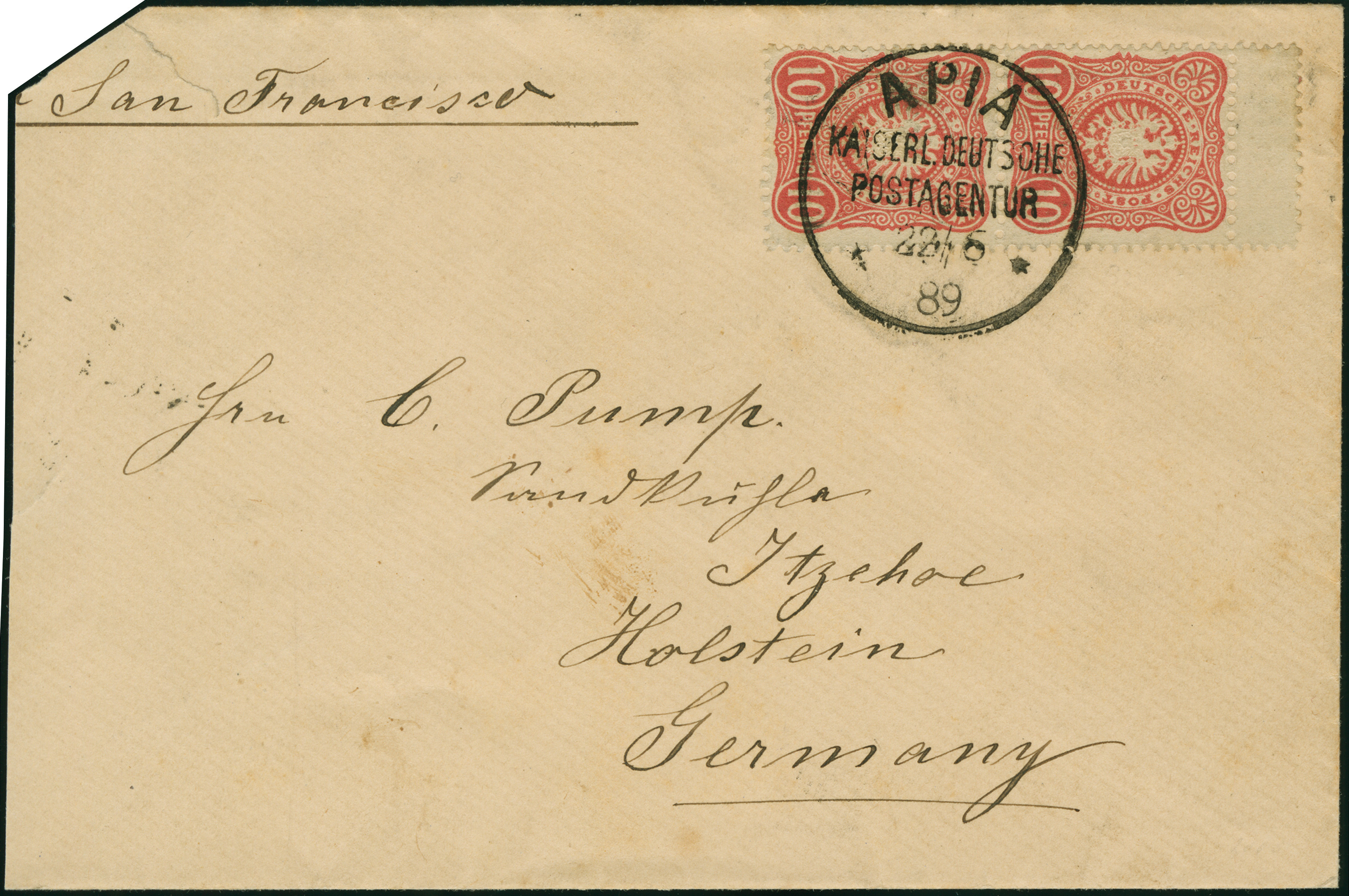 Lot 8875 - samoa forerunners -  Heinrich Koehler Auktionen Heinrich Köhler 389th Auction - Day 5 - German Foreign Post Offices and Colonies, German Foreign Post Offices and Colonies – The Nikolaus Krings Collection
