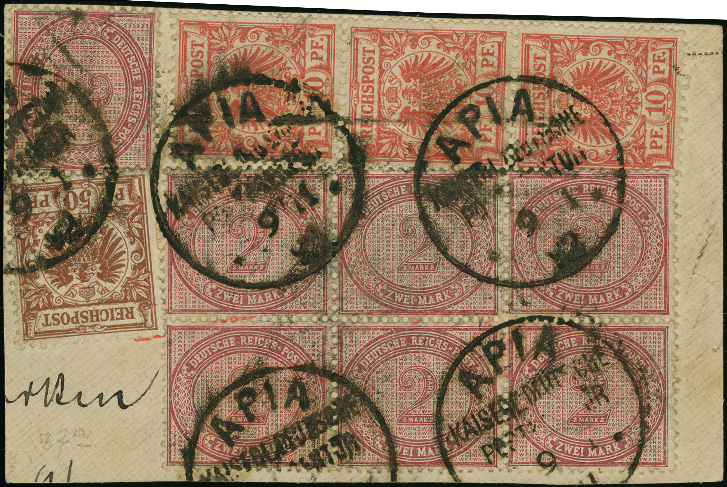 Lot 8873 - samoa forerunners -  Heinrich Koehler Auktionen Heinrich Köhler 389th Auction - Day 5 - German Foreign Post Offices and Colonies, German Foreign Post Offices and Colonies – The Nikolaus Krings Collection