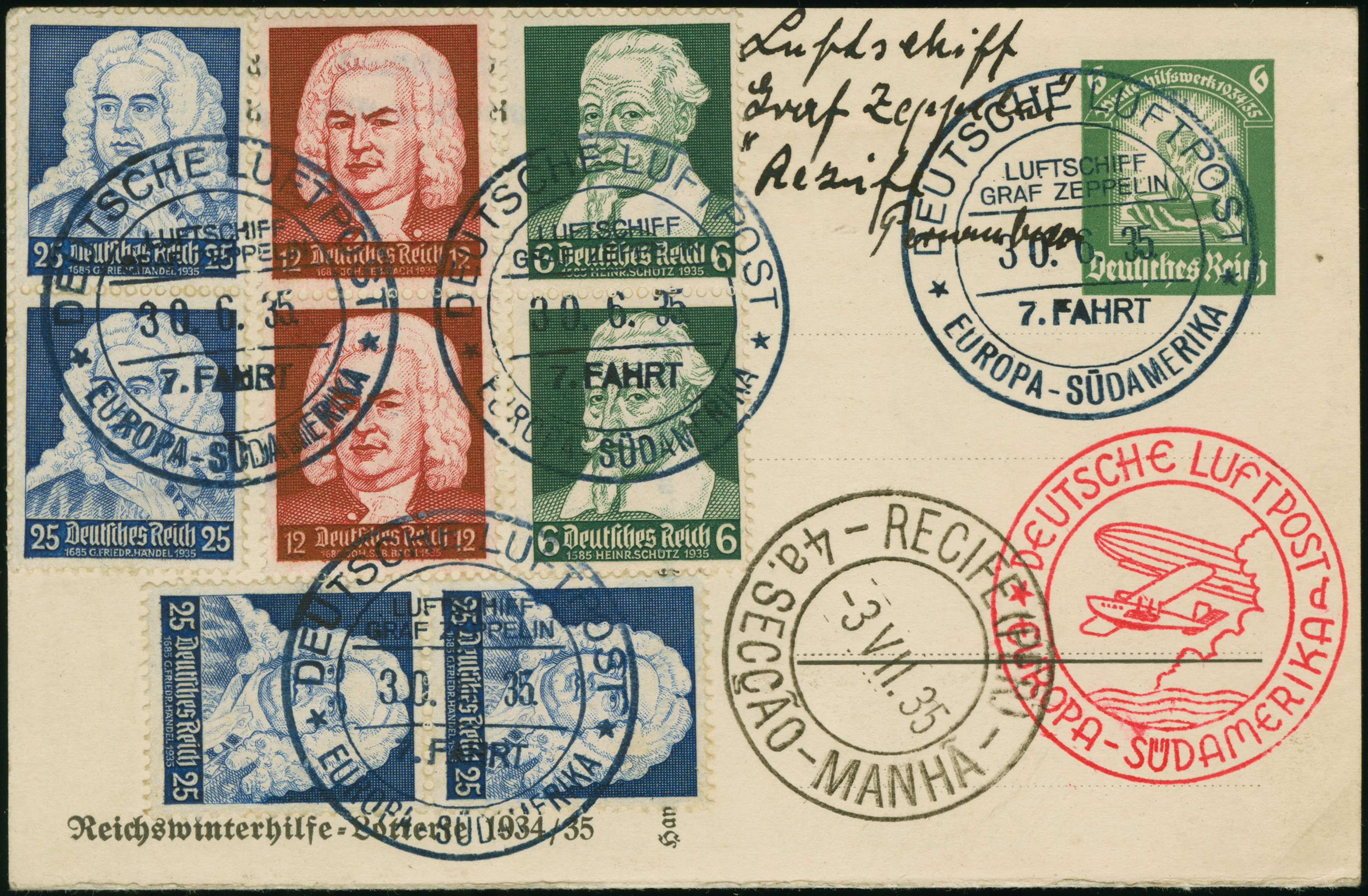 Lot 1760 - airmail zeppelin - Heinrich Koehler Auktionen Heinrich Köhler 389th Auction - Day 2 - Airmail and Zeppelin Mail, Thematics, Olympics, Germany after 1945, Coins, Medals and Numismatic Literature: Featuring items from the estate of the late Ber Lot 1760 - airmail zeppelin - Heinrich Koehler Auktionen Heinrich Köhler 389th Auction - Day 2 - Airmail and Zeppelin Mail, Thematics, Olympics, Germany after 1945, Coins, Medals and Numismatic Literature: Featuring items from the estate of the late Ber