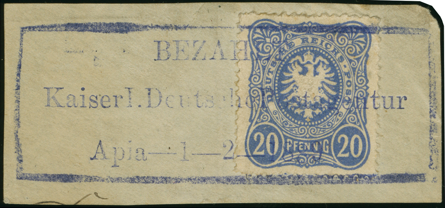 Lot 4620 - samoa cancellations -  Heinrich Koehler Auktionen Heinrich Köhler 389th Auction - Day 5 - German Foreign Post Offices and Colonies, German Foreign Post Offices and Colonies – The Nikolaus Krings Collection