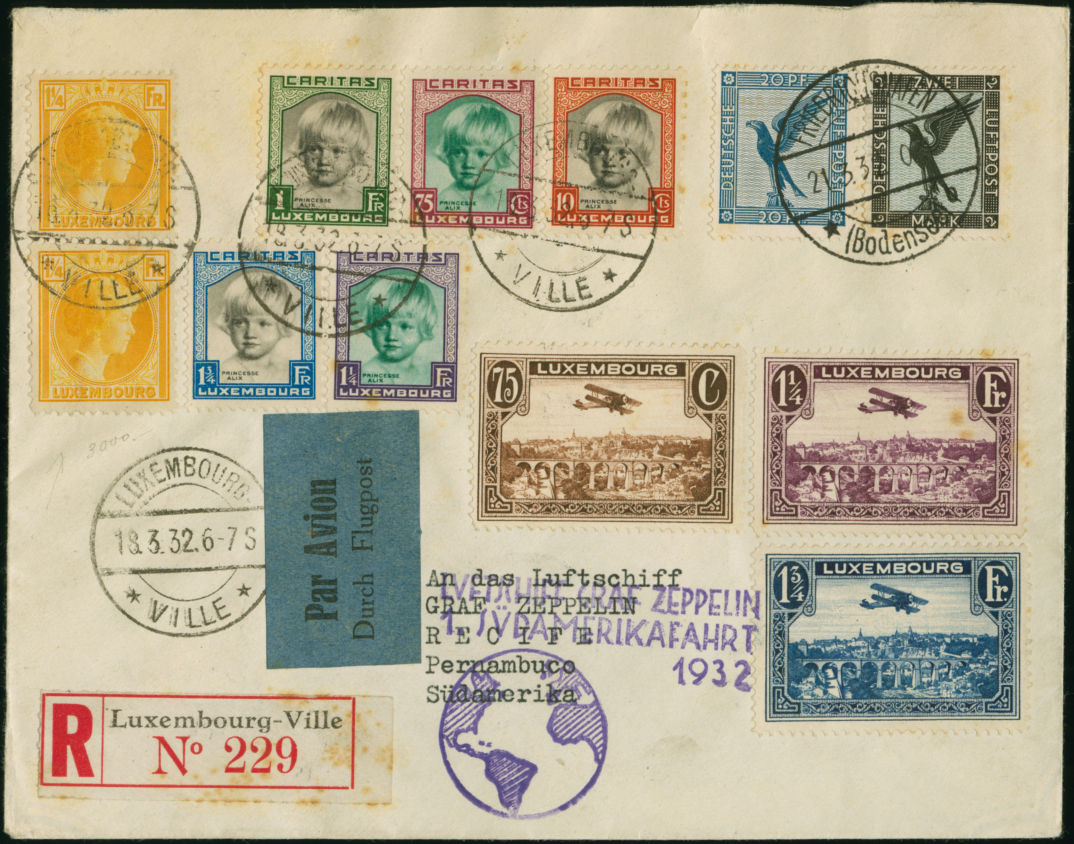 Lot 1764 - zeppelin treaty post - Heinrich Koehler Auktionen Heinrich Köhler 389th Auction - Day 2 - Airmail and Zeppelin Mail, Thematics, Olympics, Germany after 1945, Coins, Medals and Numismatic Literature: Featuring items from the estate of the late Lot 1764 - zeppelin treaty post - Heinrich Koehler Auktionen Heinrich Köhler 389th Auction - Day 2 - Airmail and Zeppelin Mail, Thematics, Olympics, Germany after 1945, Coins, Medals and Numismatic Literature: Featuring items from the estate of the late