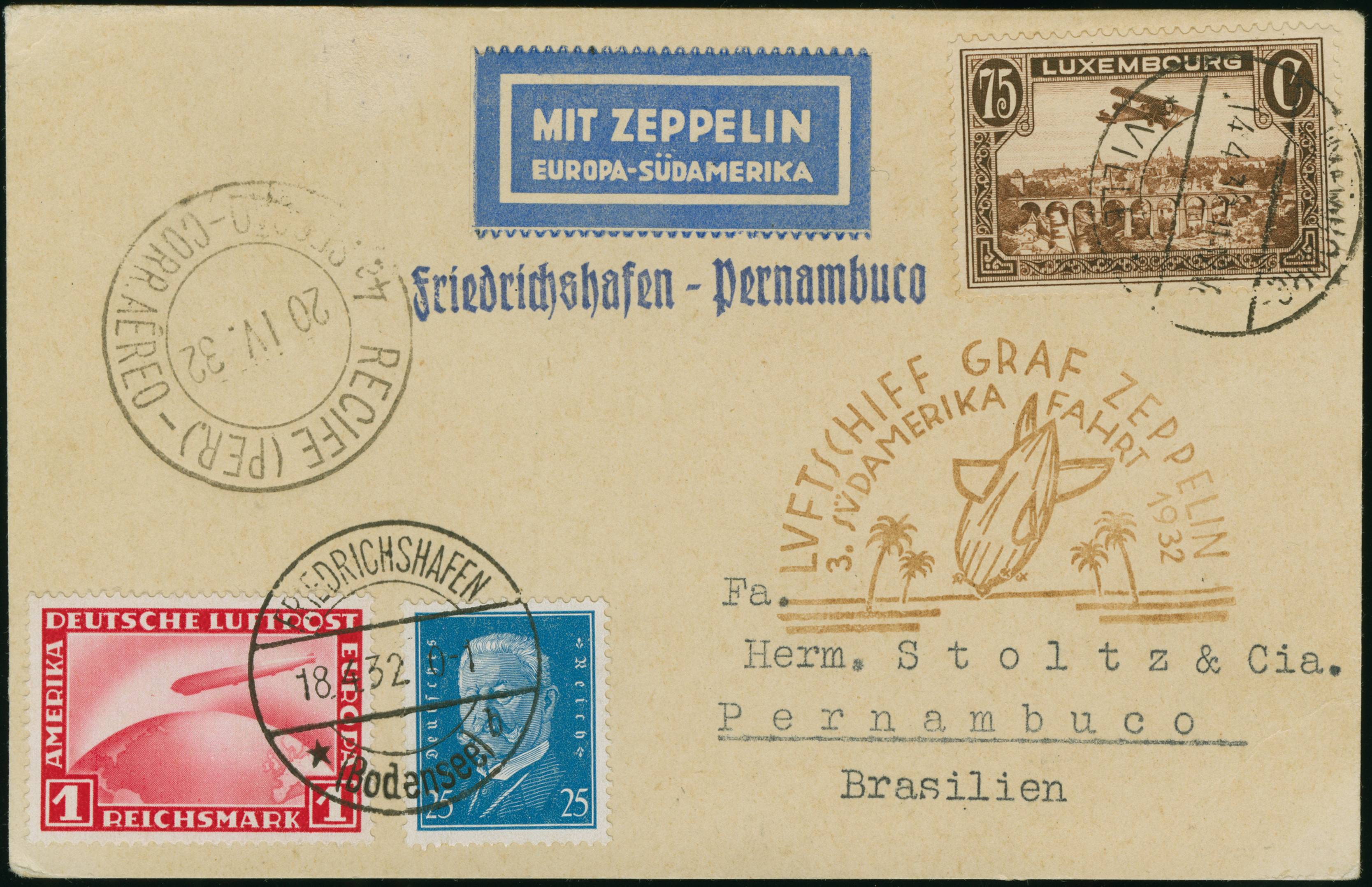Lot 1765 - zeppelin treaty post - Heinrich Koehler Auktionen Heinrich Köhler 389th Auction - Day 2 - Airmail and Zeppelin Mail, Thematics, Olympics, Germany after 1945, Coins, Medals and Numismatic Literature: Featuring items from the estate of the late Lot 1765 - zeppelin treaty post - Heinrich Koehler Auktionen Heinrich Köhler 389th Auction - Day 2 - Airmail and Zeppelin Mail, Thematics, Olympics, Germany after 1945, Coins, Medals and Numismatic Literature: Featuring items from the estate of the late