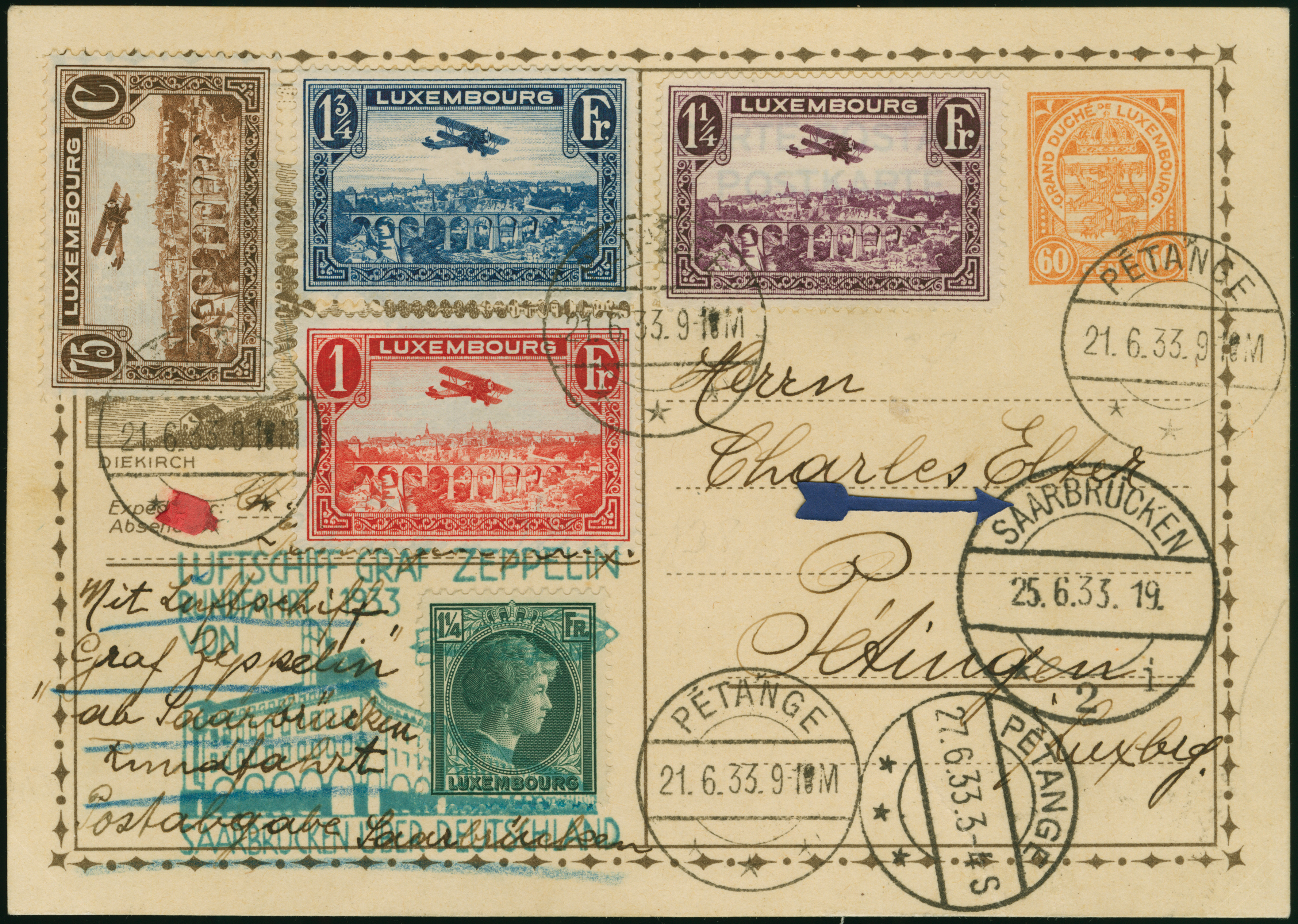 Lot 1768 - zeppelin treaty post - Heinrich Koehler Auktionen Heinrich Köhler 389th Auction - Day 2 - Airmail and Zeppelin Mail, Thematics, Olympics, Germany after 1945, Coins, Medals and Numismatic Literature: Featuring items from the estate of the late Lot 1768 - zeppelin treaty post - Heinrich Koehler Auktionen Heinrich Köhler 389th Auction - Day 2 - Airmail and Zeppelin Mail, Thematics, Olympics, Germany after 1945, Coins, Medals and Numismatic Literature: Featuring items from the estate of the late