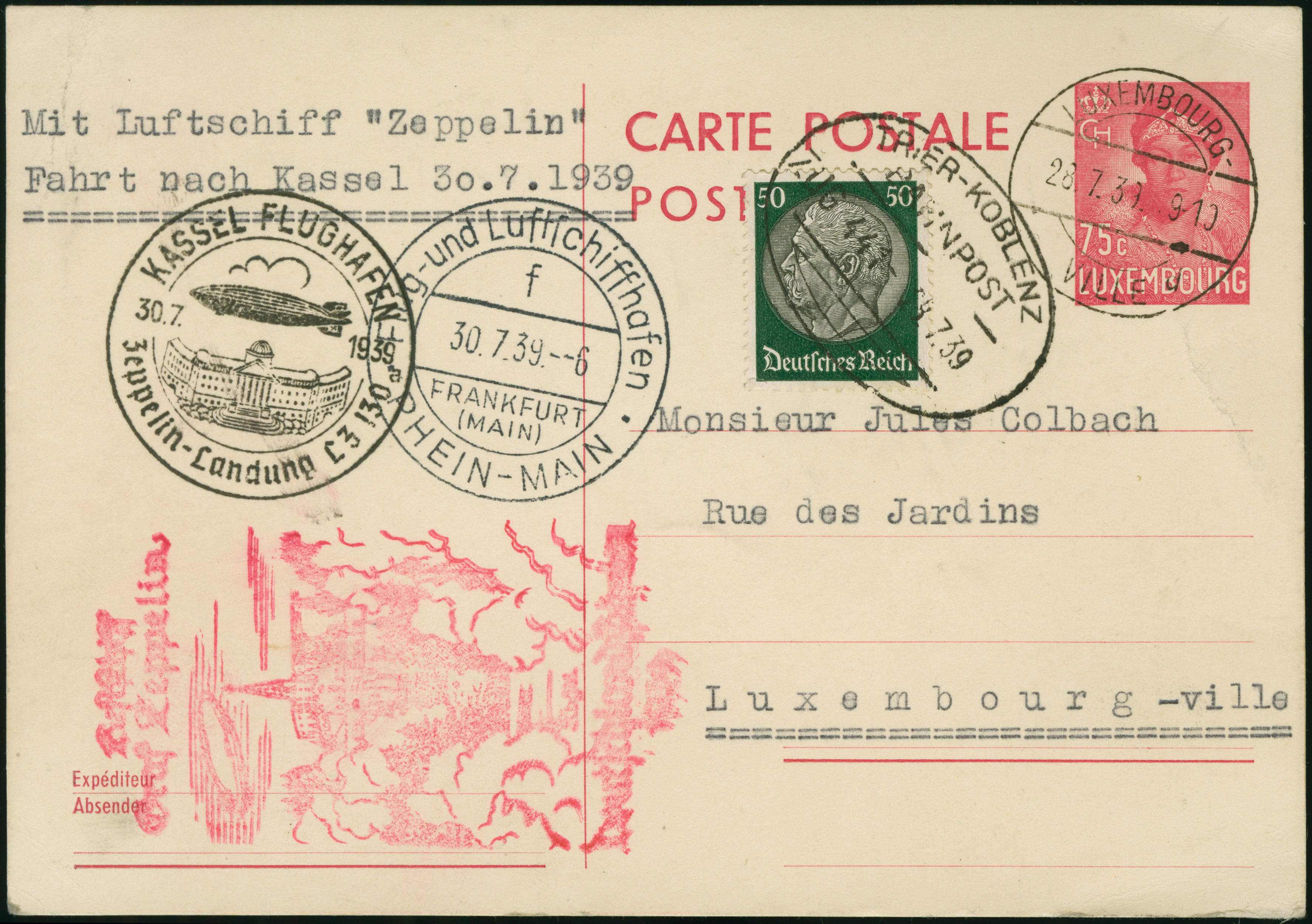 Lot 1771 - zeppelin treaty post - Heinrich Koehler Auktionen Heinrich Köhler 389th Auction - Day 2 - Airmail and Zeppelin Mail, Thematics, Olympics, Germany after 1945, Coins, Medals and Numismatic Literature: Featuring items from the estate of the late Lot 1771 - zeppelin treaty post - Heinrich Koehler Auktionen Heinrich Köhler 389th Auction - Day 2 - Airmail and Zeppelin Mail, Thematics, Olympics, Germany after 1945, Coins, Medals and Numismatic Literature: Featuring items from the estate of the late