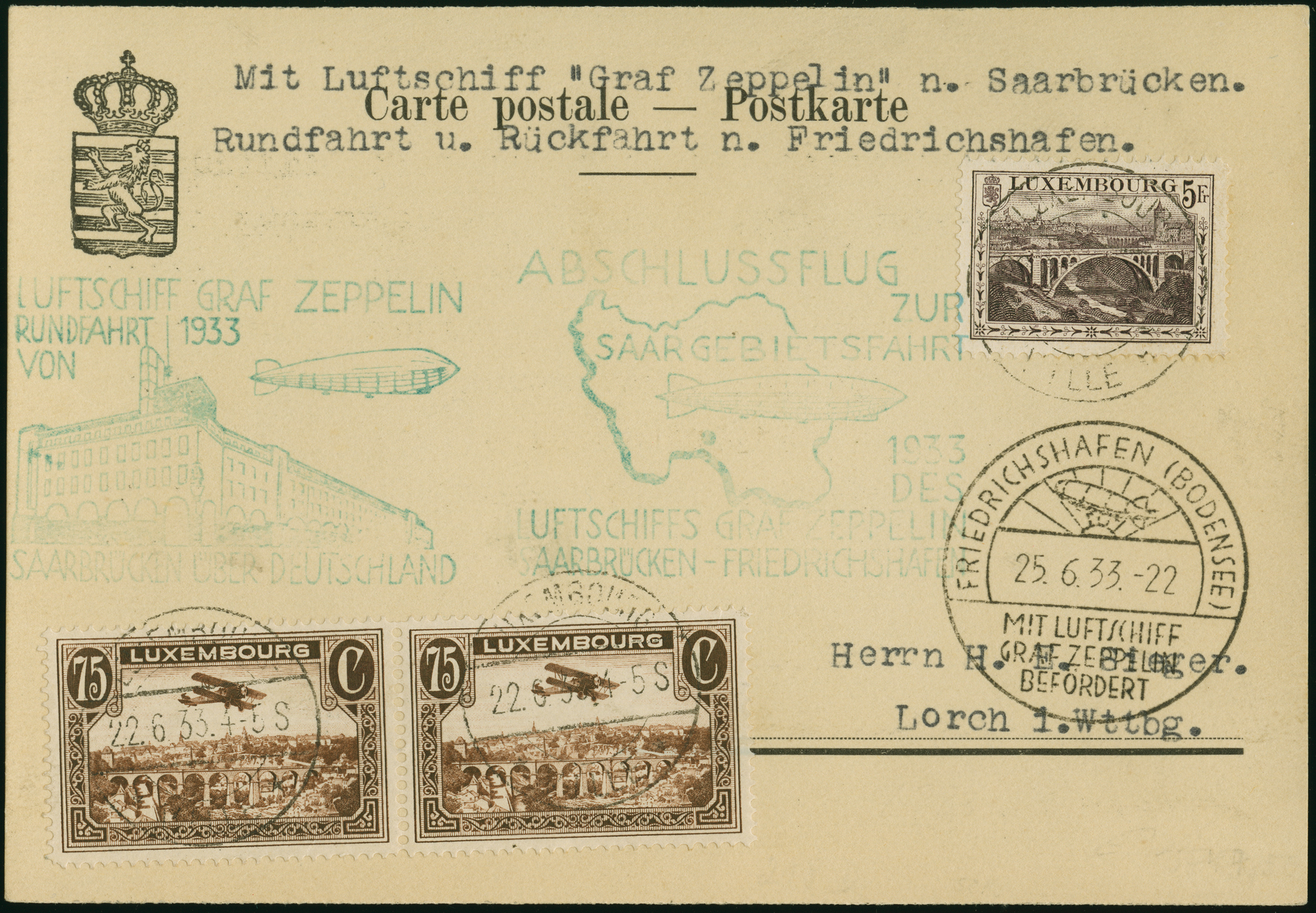 Lot 1769 - zeppelin treaty post - Heinrich Koehler Auktionen Heinrich Köhler 389th Auction - Day 2 - Airmail and Zeppelin Mail, Thematics, Olympics, Germany after 1945, Coins, Medals and Numismatic Literature: Featuring items from the estate of the late Lot 1769 - zeppelin treaty post - Heinrich Koehler Auktionen Heinrich Köhler 389th Auction - Day 2 - Airmail and Zeppelin Mail, Thematics, Olympics, Germany after 1945, Coins, Medals and Numismatic Literature: Featuring items from the estate of the late