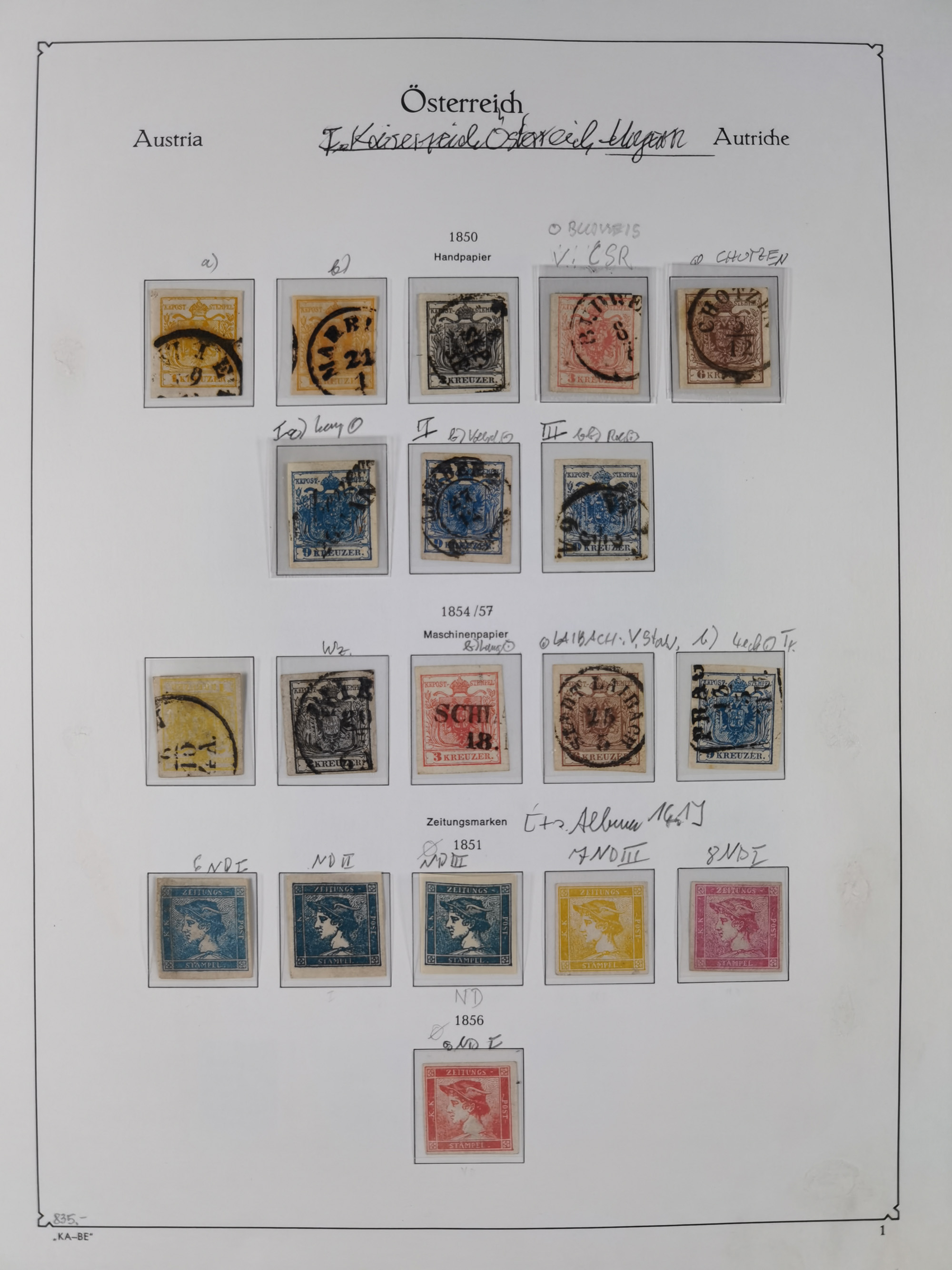 Lot 10008 - europe Austria -  Heinrich Koehler Auktionen Heinrich Köhler 389th Auction - Day 6 - Collections: Country Collections: Europe, General Collections, Airmail & Zeppelin, Thematics, Picture Postcards, Literature and Germany