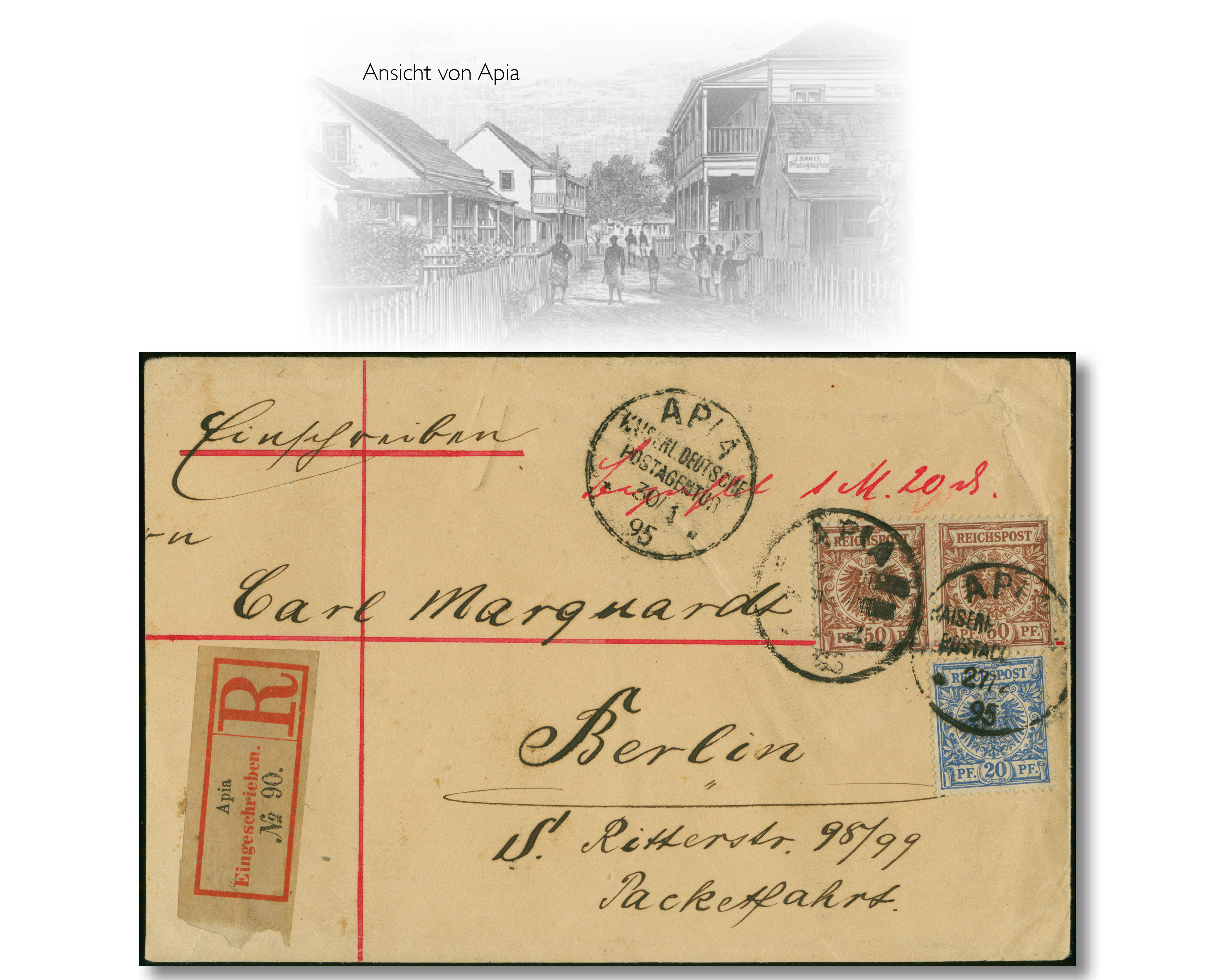 Lot 4621 - samoa cancellations -  Heinrich Koehler Auktionen Heinrich Köhler 389th Auction - Day 5 - German Foreign Post Offices and Colonies, German Foreign Post Offices and Colonies – The Nikolaus Krings Collection