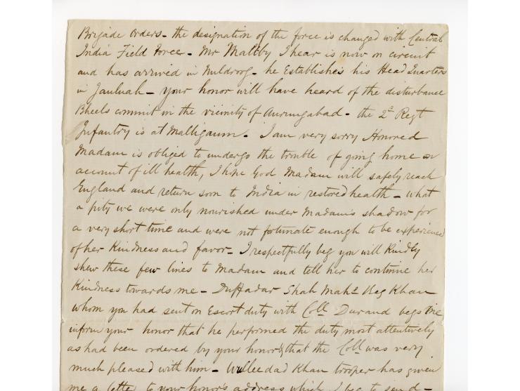 1857/58, Indian Rebellion, 4 covers (one weak in the folds) with original contens to Captain Patrick James Orr, all endorsed 