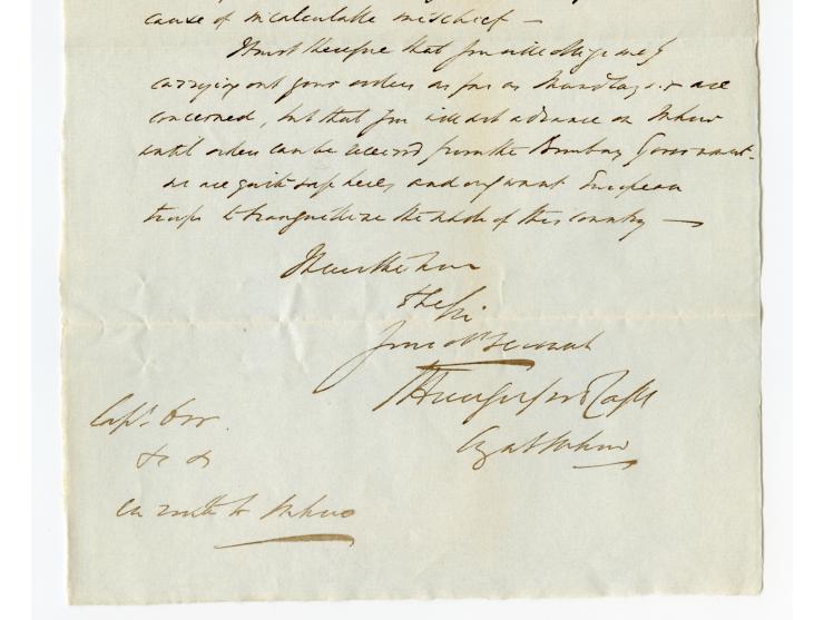 1857/58, Indian Rebellion, 4 covers (one weak in the folds) with original contens to Captain Patrick James Orr, all endorsed 
