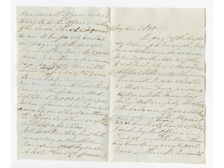 1857/58, Indian Rebellion, 4 covers (one weak in the folds) with original contens to Captain Patrick James Orr, all endorsed 