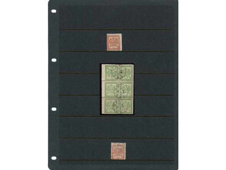 1870/83, Collection on eight pages starting first issues, imperf and rouletted stamps with a wide range of colour shades, dif