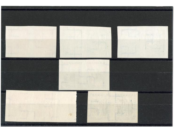 1934, New Constitution 3-40s., archive proofs, imperforated horizontal pairs, without gum, scarce, fine