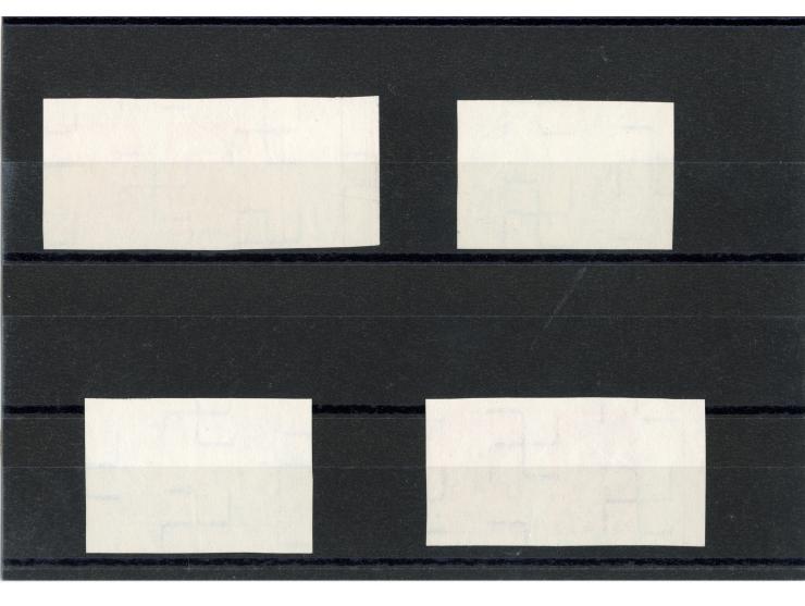 1936, Writers and Poets 3-35 santimi, archive proofs, imperforated horizontal pairs, without gum, scarce, fine