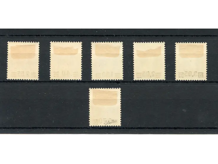 1934, Provisional issue 40 c.-3,70 l., fresh colours, complete set unused with large hinge remnants, fine, the highest value 
