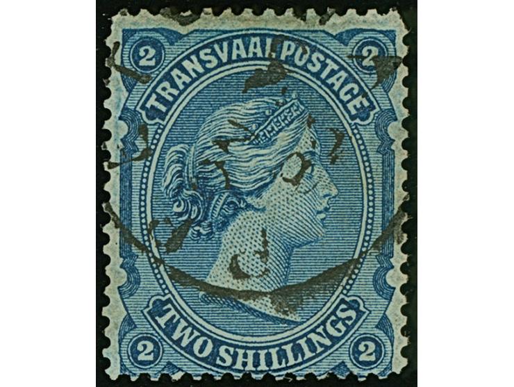 1878/80, 2 s. blue, clear cancelled Pretoria, good perfs., fine (SG £130)