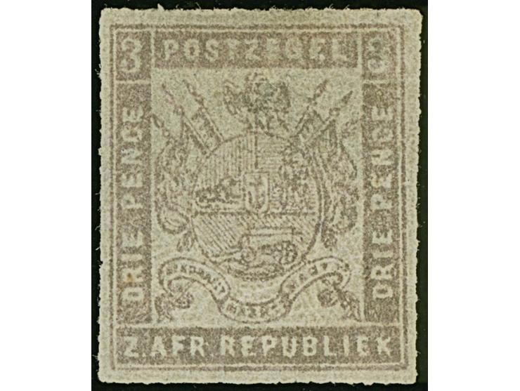 1875/77, Typographed by J.F. Celliers on behalf of The Stamp Commission, 3 d. lilac on very thin, transparent (Pelure) paper,