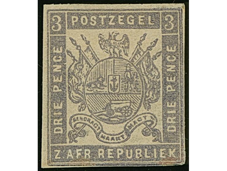 1875/77, Typographed by J.F. Celliers on behalf of The Stamp Commission, 3 d. lilac on very thin, hard transparent (Pelure) p