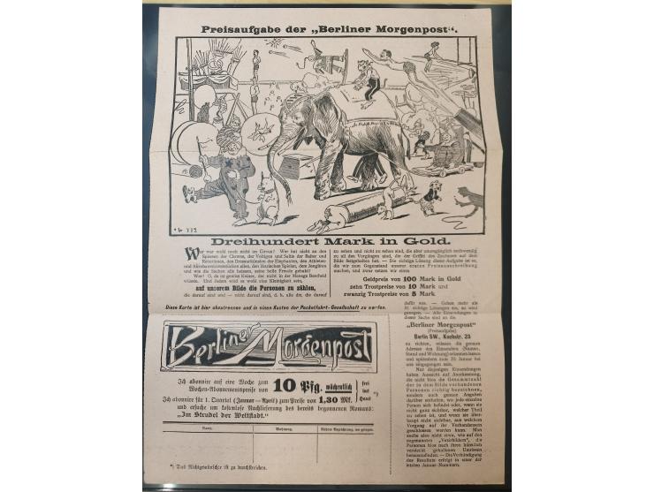 Berliner Packetfahrt-Gesellschaft: 1900 (ca.), Ganzsachenkarte auf Privat-Bestellung 2 Pfg. schwarz auf lachsfarben als Teil 