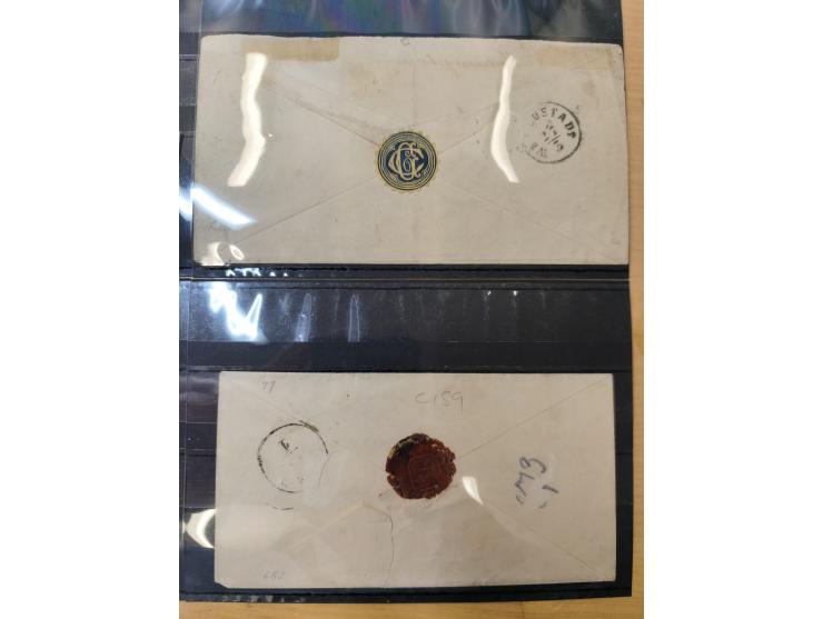 1859/70 (ca.), 5 good entires with Tughra colour franking 1 pia.+ 2 pia., Romania cover to Constantinople, etc.