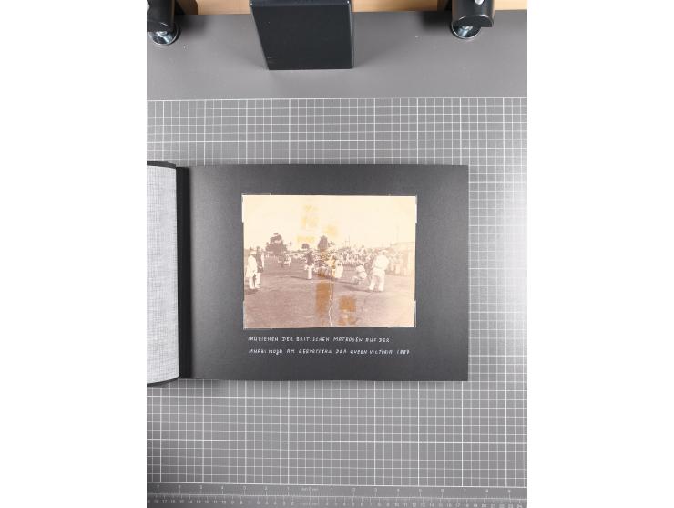 1887/1920, drei Fotoalben der Kaufmann-Familie Paul Devers aus DOA mit etlichen Original-Fotos und vielen Kopien, dabei u.a. 