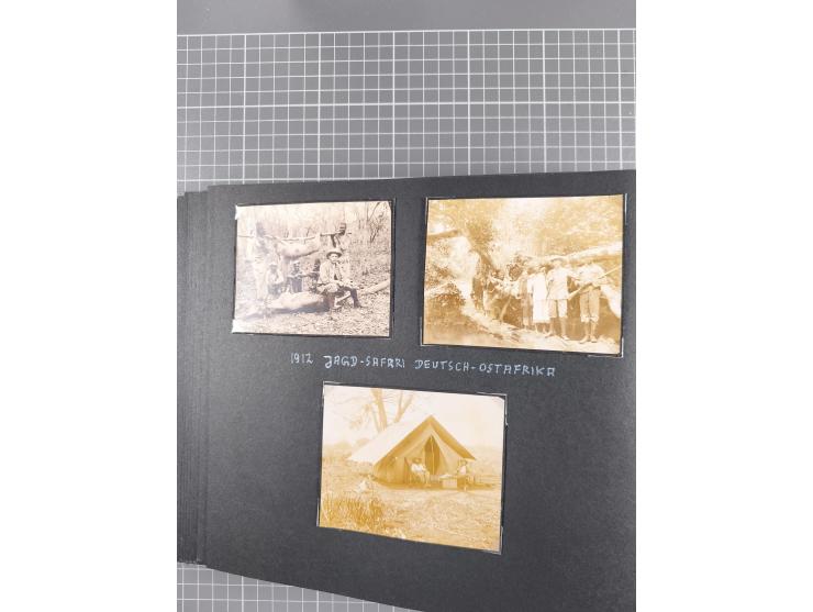 1887/1920, drei Fotoalben der Kaufmann-Familie Paul Devers aus DOA mit etlichen Original-Fotos und vielen Kopien, dabei u.a. 