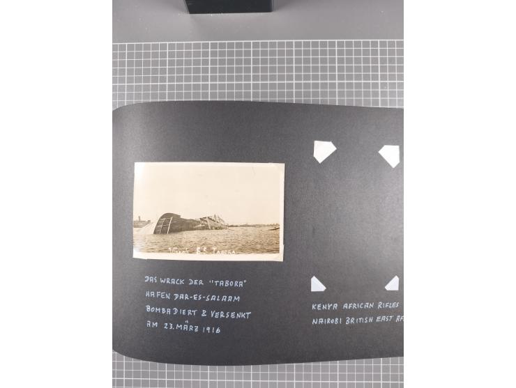 1887/1920, drei Fotoalben der Kaufmann-Familie Paul Devers aus DOA mit etlichen Original-Fotos und vielen Kopien, dabei u.a. 