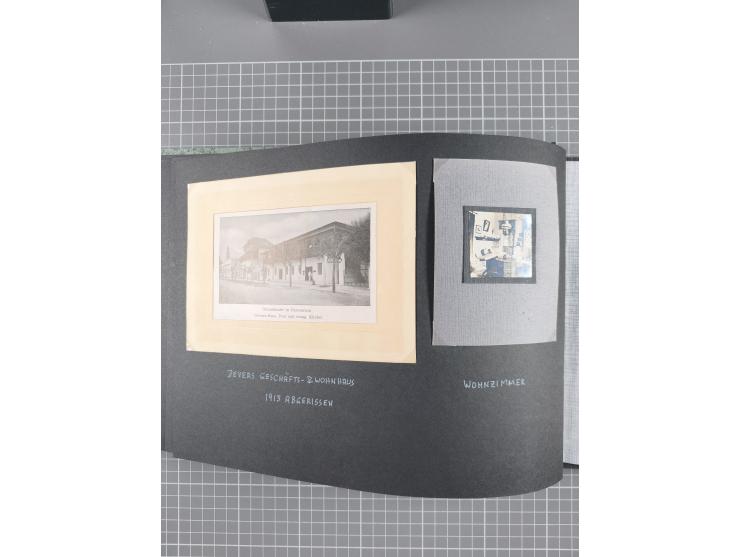 1887/1920, drei Fotoalben der Kaufmann-Familie Paul Devers aus DOA mit etlichen Original-Fotos und vielen Kopien, dabei u.a. 