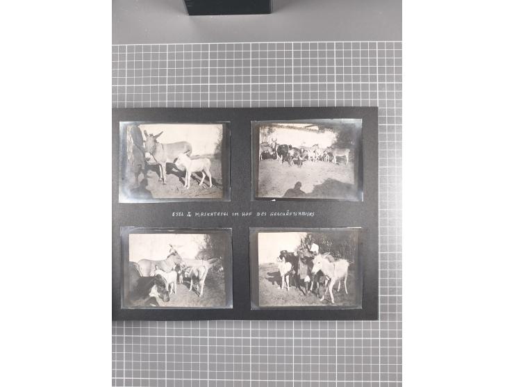 1887/1920, drei Fotoalben der Kaufmann-Familie Paul Devers aus DOA mit etlichen Original-Fotos und vielen Kopien, dabei u.a. 