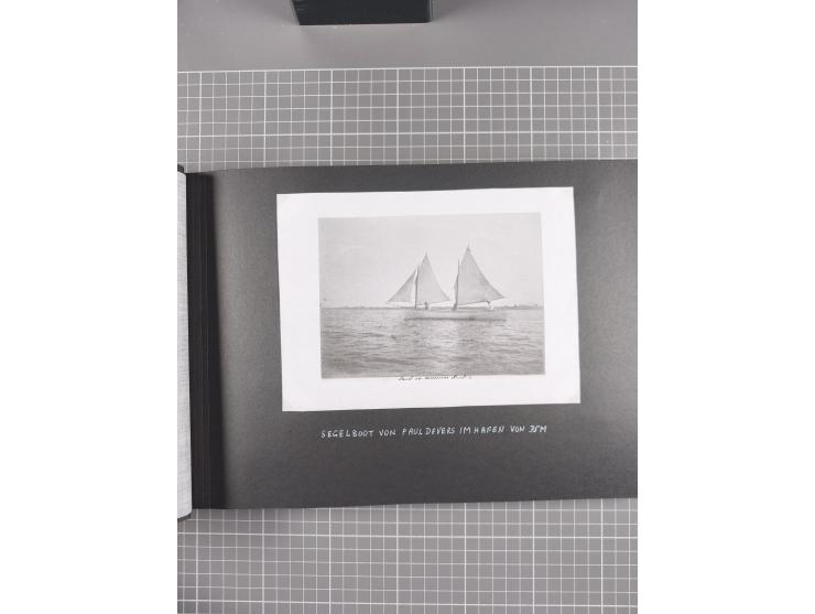 1887/1920, drei Fotoalben der Kaufmann-Familie Paul Devers aus DOA mit etlichen Original-Fotos und vielen Kopien, dabei u.a. 