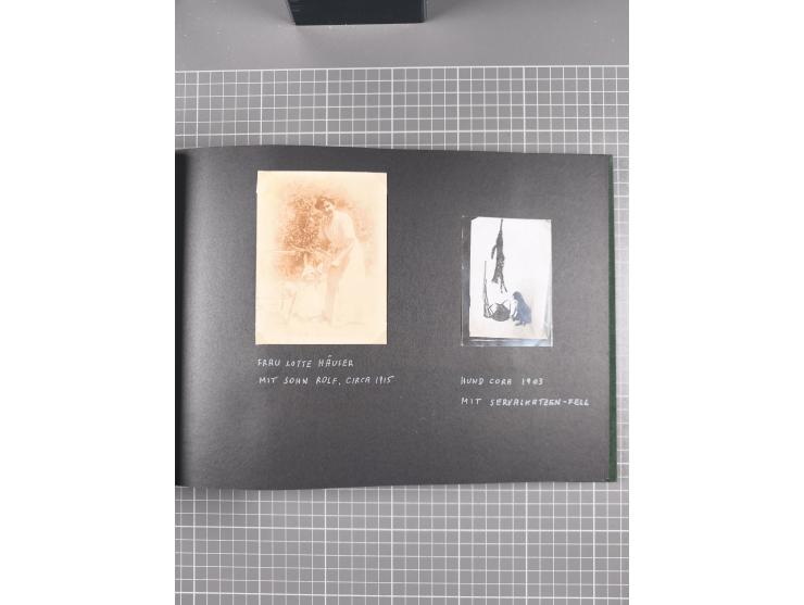 1887/1920, drei Fotoalben der Kaufmann-Familie Paul Devers aus DOA mit etlichen Original-Fotos und vielen Kopien, dabei u.a. 