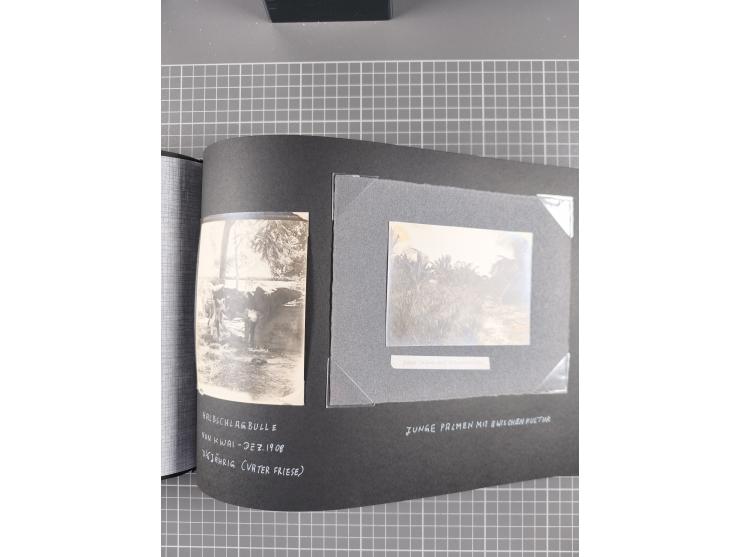 1887/1920, drei Fotoalben der Kaufmann-Familie Paul Devers aus DOA mit etlichen Original-Fotos und vielen Kopien, dabei u.a. 