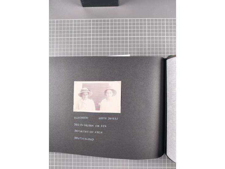 1887/1920, drei Fotoalben der Kaufmann-Familie Paul Devers aus DOA mit etlichen Original-Fotos und vielen Kopien, dabei u.a. 