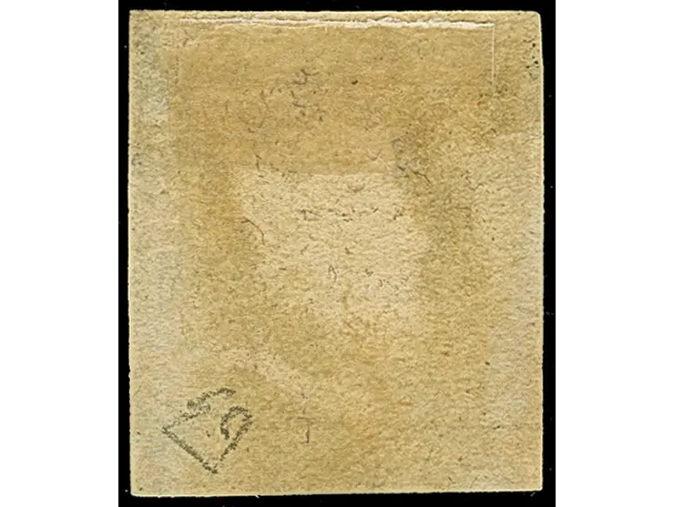 1859, 20 gr. grey-slate, a used example of fine deep colour, good margins all round, lightly cancelled in black, fine. Certif