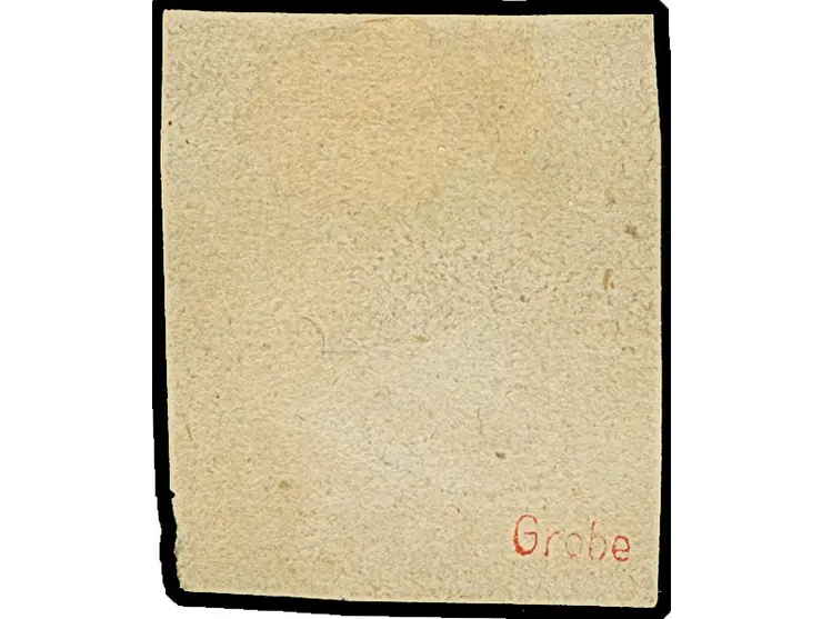 1859, 5 gr. red-brown, a used example of fine deep colour, full margins on two sides, closed at left and touched on top, ligh