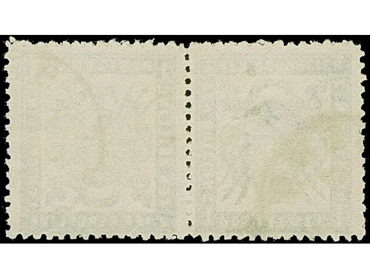 1883, Eagle with spread wings 1 s. green, re-issue, horizontal tete-beche pair, clear cancelled DELBERG, fine.