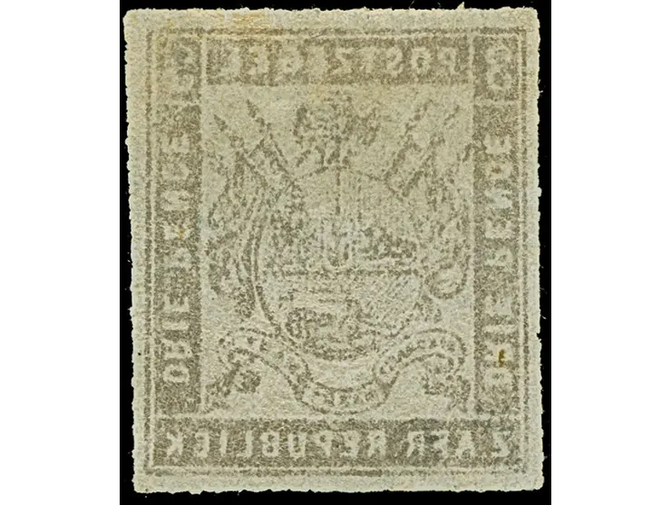 1875/77, Typographed by J.F. Celliers on behalf of The Stamp Commission, 3 d. lilac on very thin, transparent (Pelure) paper,