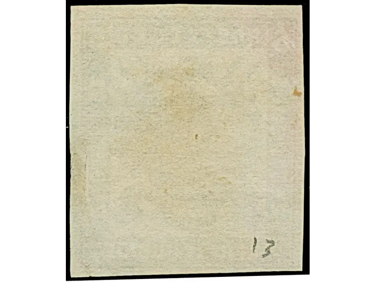 1870, Typographed by M.J. Viljoen in Pretoria 6 d. deep ultramarine, coarse impression on medium paper, imperf, clear cancell