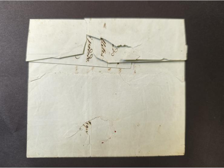 1847/59, 3 letters: 30 Nov. 1847 to Paris, rated “1/9” d., framed “LISBON” and “COLONIES/&amp;C ART.13”, Calais transit and L