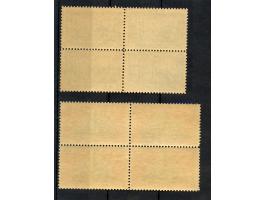 2 pa. – 200 ghr. in blocks of 4, unused with o.g.. few perfs split and strengthened by hinges, but generally very fine. A sca