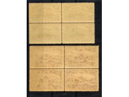 2 pa. – 200 ghr. in blocks of 4, unused with o.g.. few perfs split and strengthened by hinges, but generally very fine. A sca