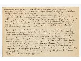 1850, handgeschriebener Reisebericht mit großem coloriertem Briefkopf “Helgoland vom Meere aus gesehen”, mit 4-seitigem Beric