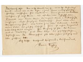 1850, handgeschriebener Reisebericht mit großem coloriertem Briefkopf “Helgoland vom Meere aus gesehen”, mit 4-seitigem Beric