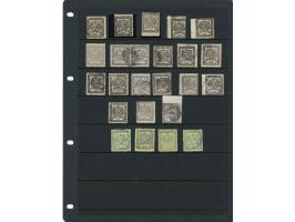 1870/83, Collection on eight pages starting first issues, imperf and rouletted stamps with a wide range of colour shades, dif