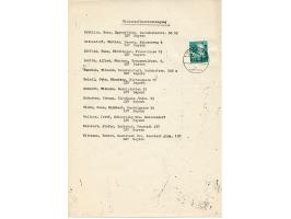 1949, Bundestag 10 und 20 Pfg. mehrfach mit Ersttag-Sonderstempel “BONN 7.9.49” auf fünf Dokumenten zur 1. Sitzung des Deutsc