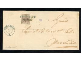 1850/95 (ca.), umfangreiche Stempelsammlung mit über 150 Briefen und Karten, Schwerpunkt Farbstempeln, dabei u.a. Mi.-Nr. 4X 