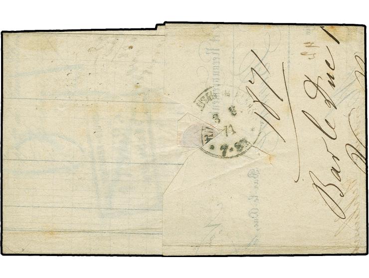 4. Periode: 1.8.1871-31.8.1871: Frankreich Ceres 20 C., zwei Einzelwerte je mit GC "305" auf kpl. Faltbrief von "BAR-LE-DUC 1