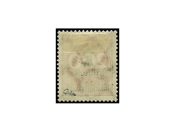 2 Mio. auf 200 M. lilarot, sogenannter "Königsberger Fehldruck" ungebraucht, links und rechts unten Eckzahnbug, Auflage nur 3