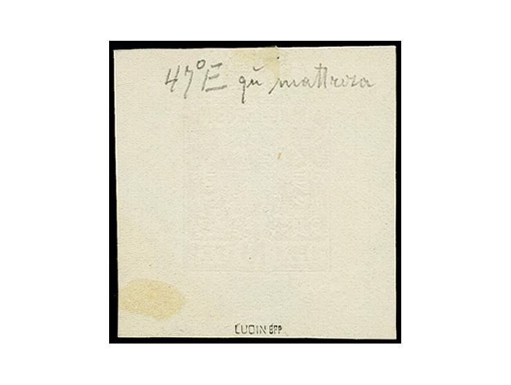 10 Pfg. karmin&nbsp;als Essay im Buchdruck, formatverkleinerter Einzelabzug, ungebraucht ohne Gummi, tadellos, sign. Ludin BP