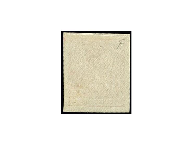 10 Pfg. dunkelkarminrot, ungezähnte Postfälschung, ungebraucht, tadellos, Fotoattest Jäschke-L. BPP (2016) (Mi. 250,-)